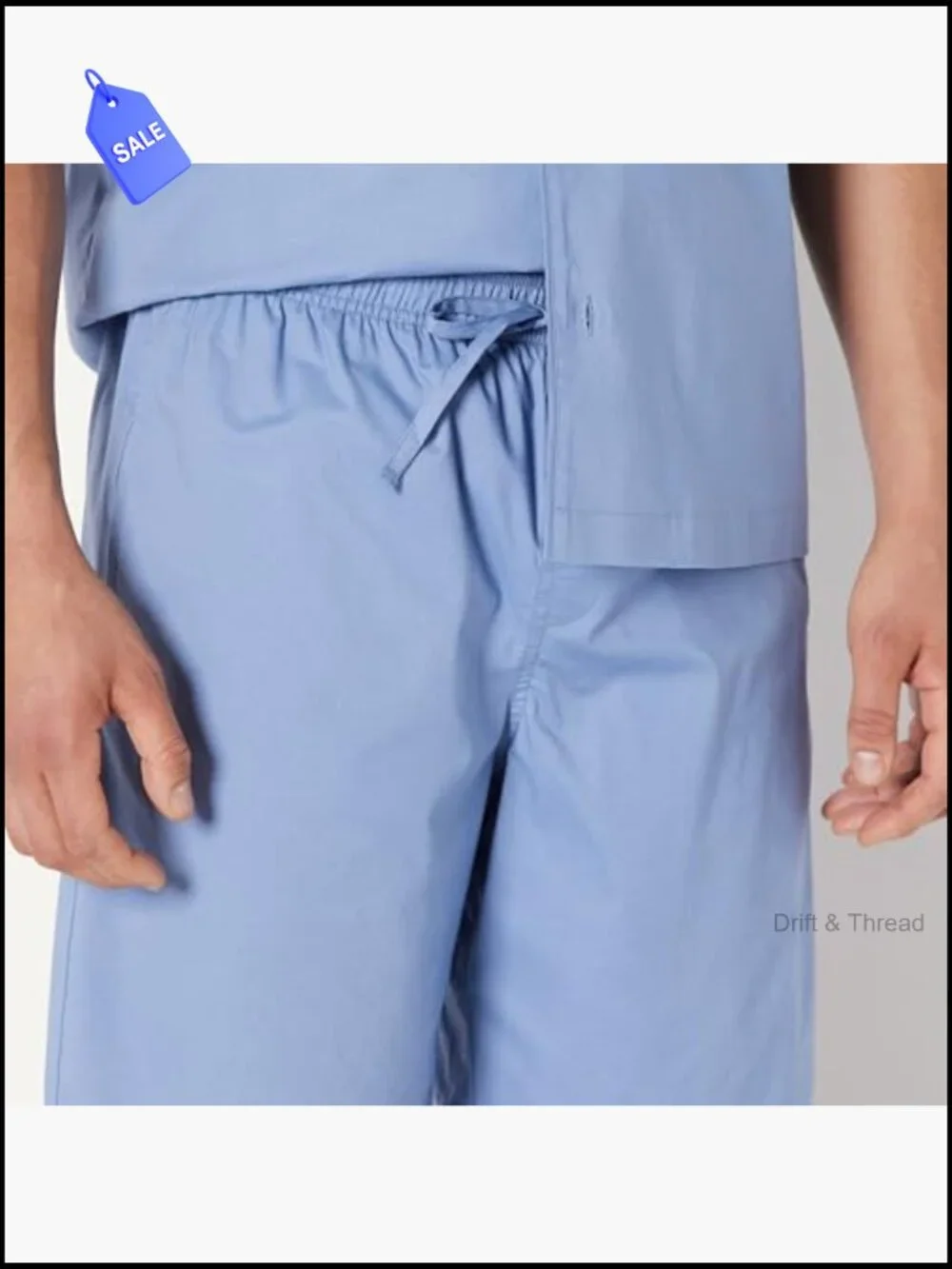 Men's Cotton Stretch Poplin Notch Collar Short Pajama Set - Relaxed Fit Sleeper